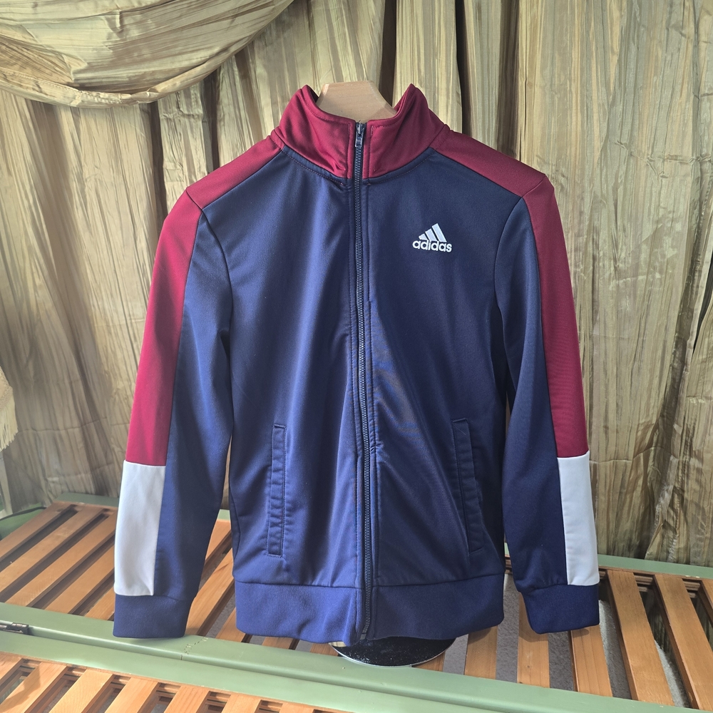 Adidas Maroon and White Jacket